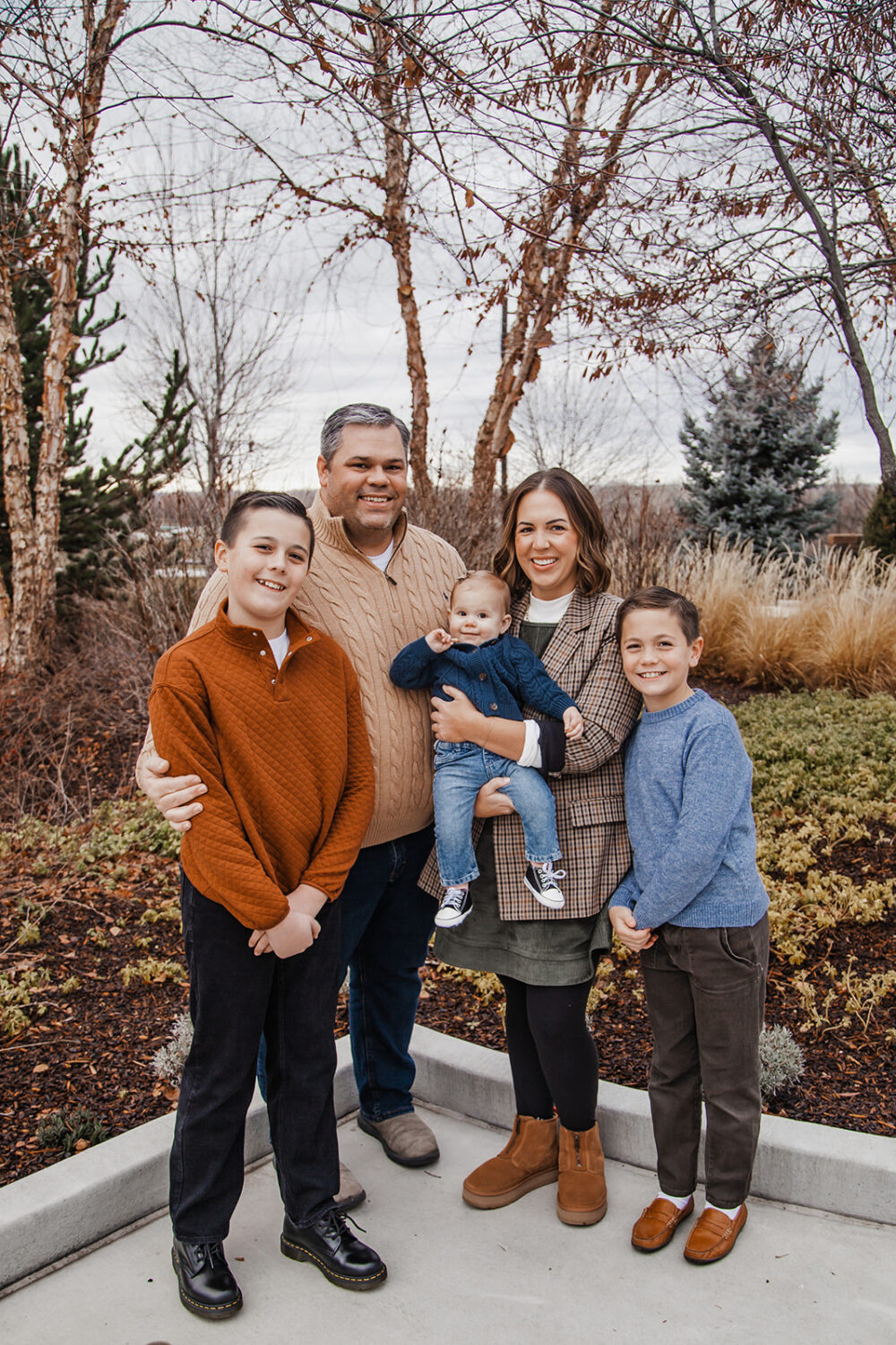 Stacy Smart with her husband and three children, creating a home filled with warmth, love, and timeless style in Idaho.